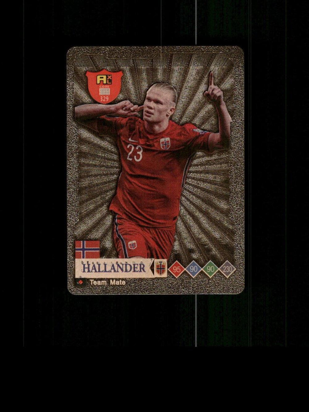 Metallic GOLD Erling Haaland Card Soccer Card NORWAY Soccer FIFA World Cup